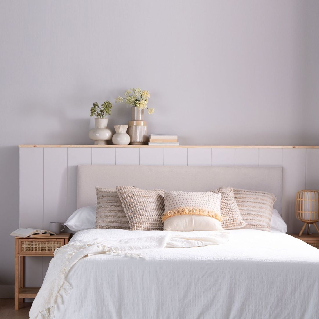 Cabecero personalizable All Medidas cabeceros Para cama de 150 cm Colores  tapizados Nido 5 beige