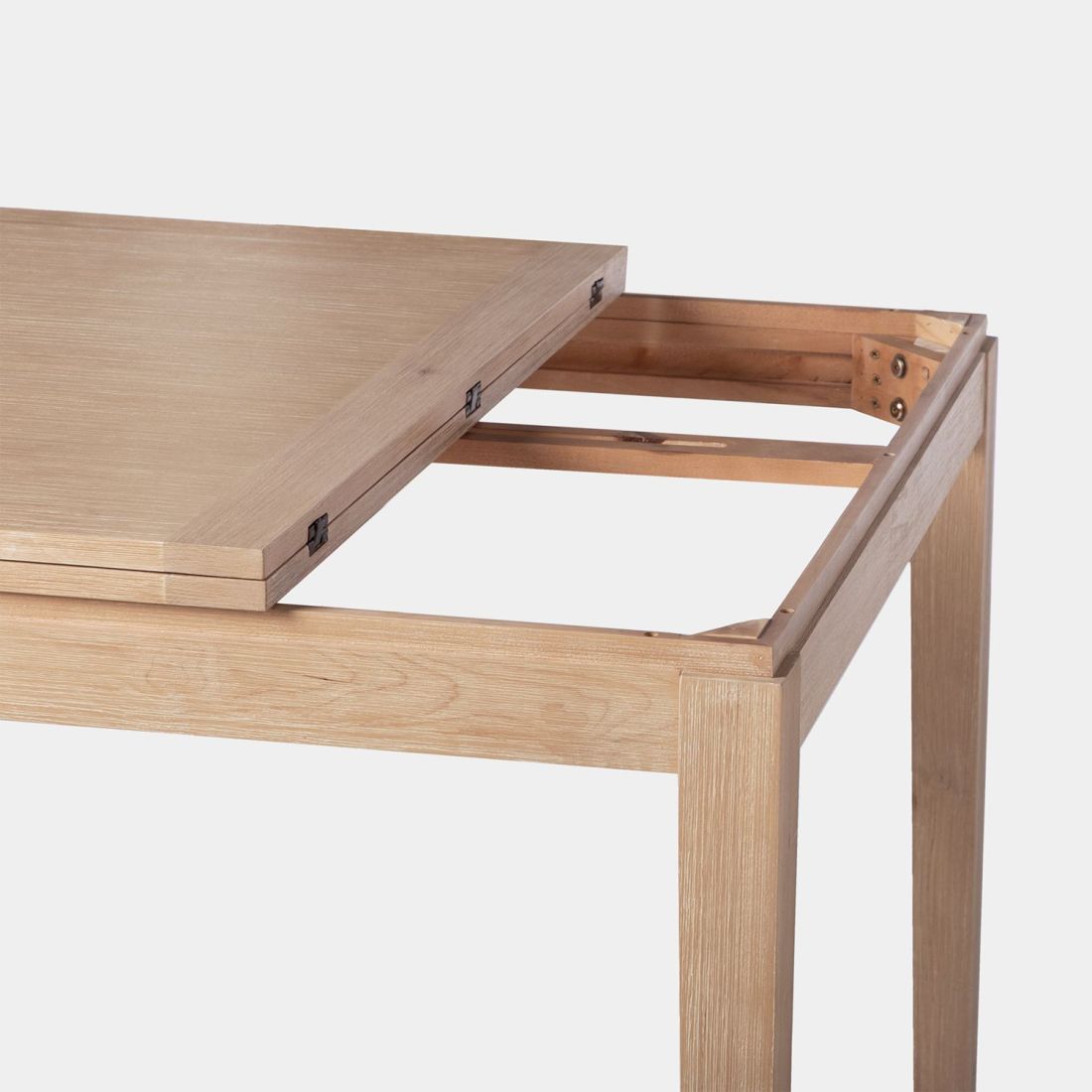 Blay mesa de comedor extensible cuadrada 90/180 de madera color natural