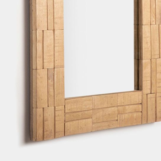 Espejo rectangular de pared 60x45 en madera de mango Nicole