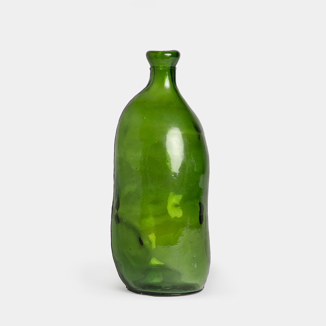 Vase en verre recyclé vert Basi